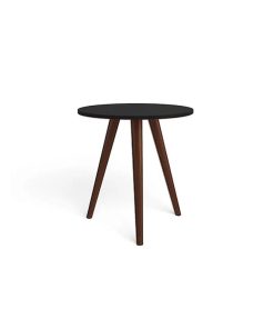 Mesa De Living Lateral Redonda Patas Altas 100% Mdp