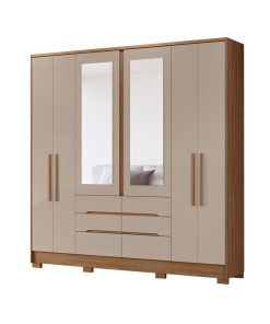 Ropero Placard Dormitorio 6 Puertas 6 Cajones Con Espejo