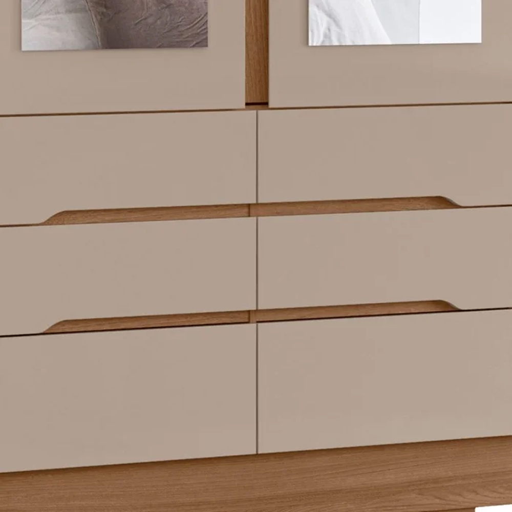 Ropero Placard Dormitorio 6 Puertas 6 Cajones Con Espejo - Imagen 3