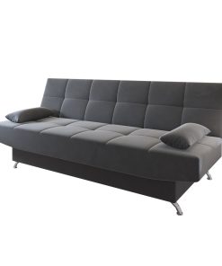 Sofa Cama Living Sillon Reclinable Microfibra Eros Gris
