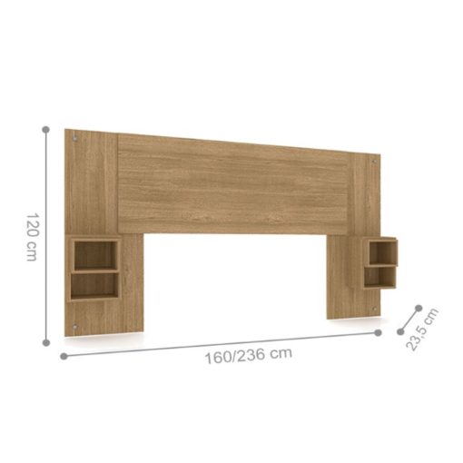 Respaldo Reversible Ajustable 2 Plazas Con Mesas De Luz Mdp - Imagen 3