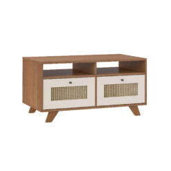 Mesa De Centro Living 2 Cajones 2 Estantes Con Patas