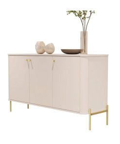 Buffet Aparador 3 Puertas Mdp Con Patas Metalicas