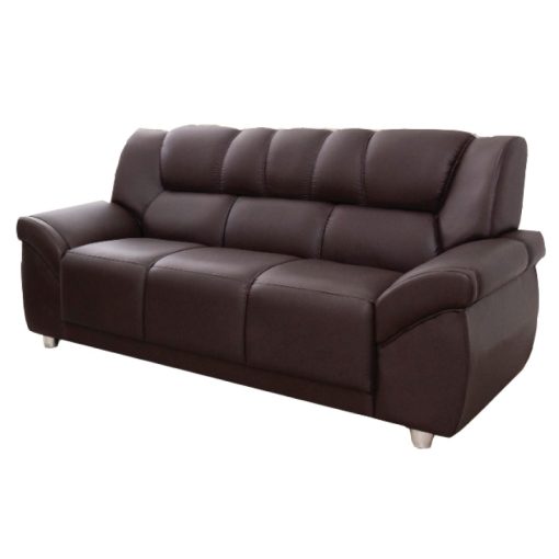 Sillon 3 Cuerpos Sofa Living Pu Marrón Córdoba