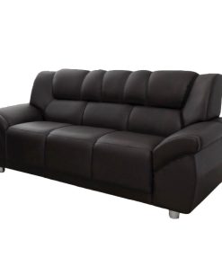 Sillon 3 Cuerpos Sofa Living Pu Negro Córdoba