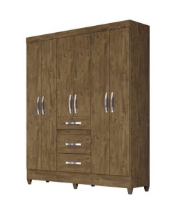 Ropero 6 Puertas 3 Cajones Armario Placard Con Estantes6400