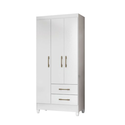 Ropero 3 Puertas 2 Cajones Armario Placard Con Estantes