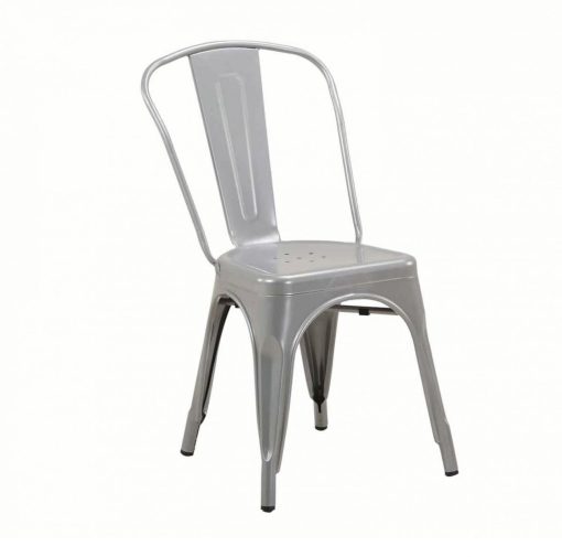 Silla Tolix Metalica Vintage Asiento Metal Moderna Comedor