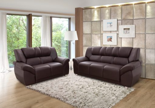 Sillon 3 Cuerpos Sofa Living Pu Marrón Córdoba - Imagen 3