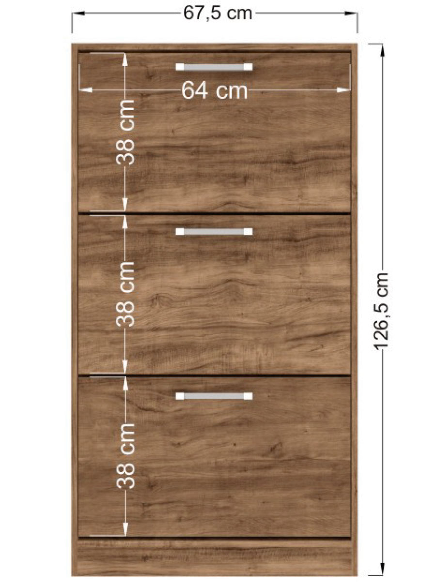 Zapatera Muebles 3 Puertas Dormitorio Atacama - Imagen 2