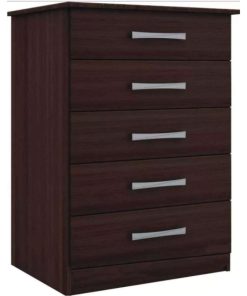 Comodas Cajoneras 5 Cajones Dormitorio Negro 058