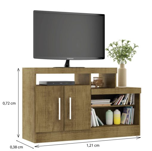 Rack Tv Modular Led Lcd Muebles Living Demolicion Veneza 615 - Imagen 2