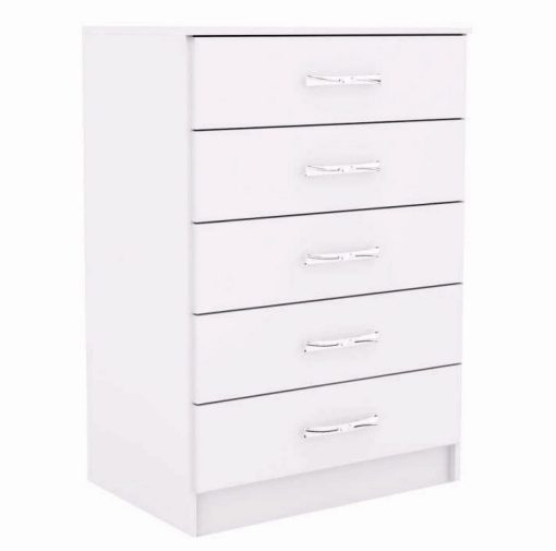 Comodas Cajoneras 5 Cajones Dormitorio blanco 051