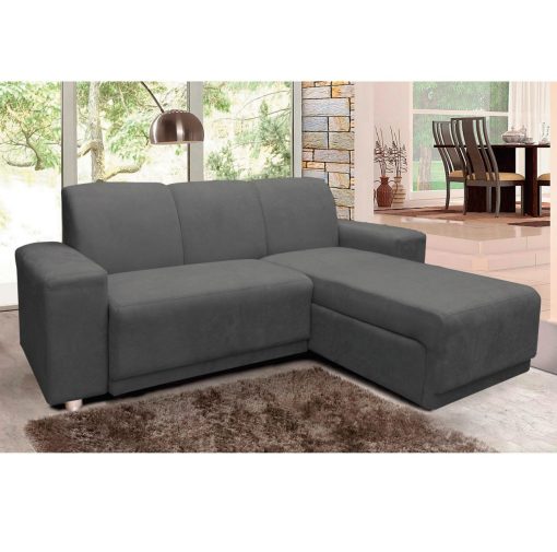 Sillon Juego De Living Comedor Sofa Chaise Long Gris Plaza - Imagen 2
