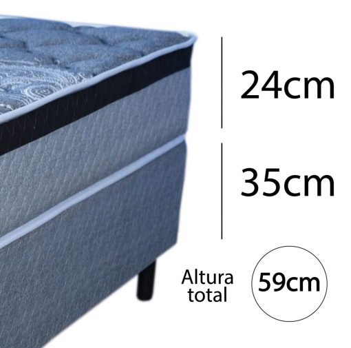 Sommier 1 Plaza Espuma Alta Densidad 150kg Altura 24cm S - Imagen 4