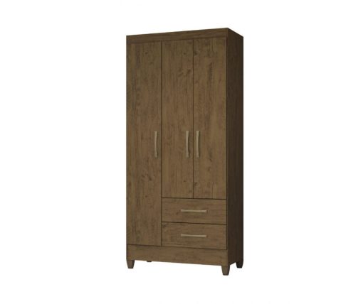 Ropero 3 Puertas 2 Cajones Armario Placard Con Estantes