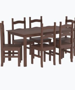 Juego Comedor Mesa 6 Sillas Linea Mexicana Madera