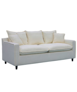 Sofa 3 Cuerpos Moderno Tapizado Tela Con Patas