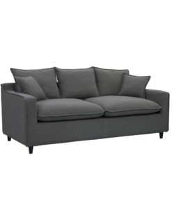 Sofa 3 Cuerpos Moderno Tapizado Tela Con Patas