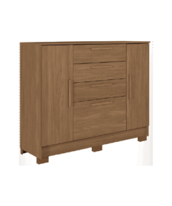 Cómoda Pinhais 4 Cajones y 2 Puertas