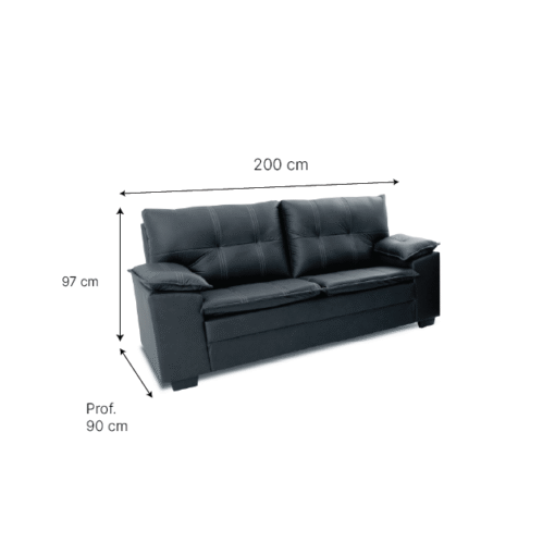 Sillón 3 Cuerpos New Florida Cuerina - Imagen 3