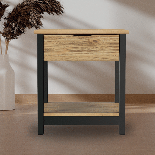 Mesa Lateral 1 Cajón Linea Moderna - Imagen 2