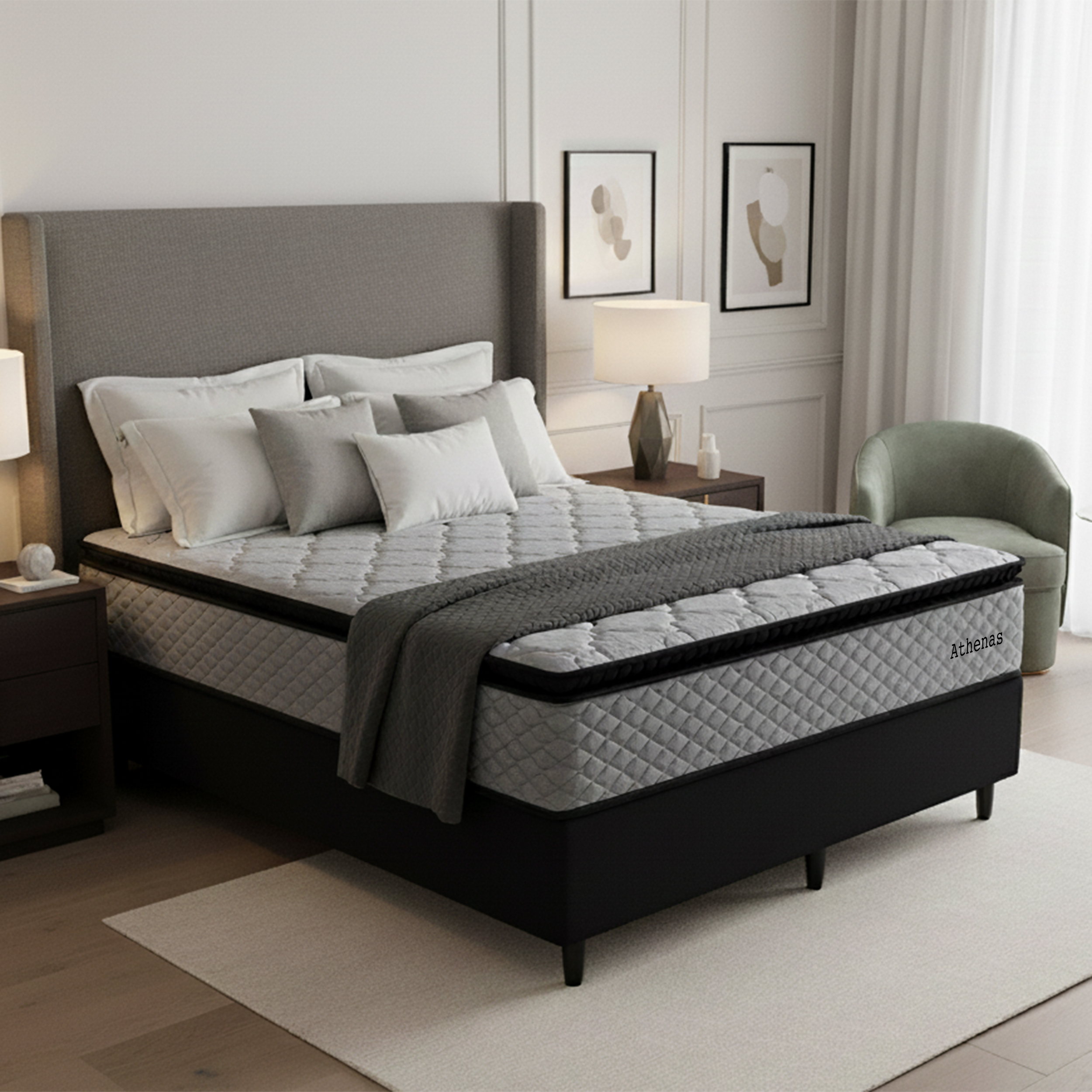 Sommier Athenas 1.40 Confort Y Soporte 120 Kg X Lado - Imagen 5