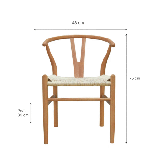 Silla de Madera Maciza de Diseñador - Imagen 3