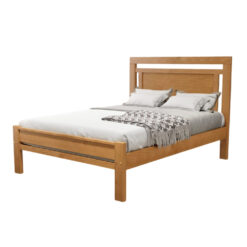 Cama 2 Plazas Madera Maciza Excelente Terminacion