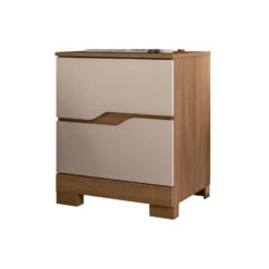 Mesa De Luz 2 Cajones Con Patas Moderna 100% Mdp