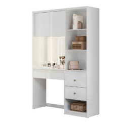 Tocador Escritorio 2 Puertas 3 Cajones Varios Estantes Mdp