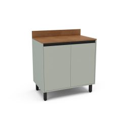 Bajo Mesada Modular 2 Puertas Con Patas Mdp