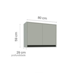 Aereo Modular Alto 2 Puertas Con Estante Mdp - Imagen 4