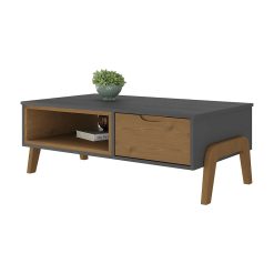 Mesa De Living 1 Cajon Con Espacio Y Patas 100% Mdp