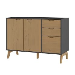 Bajo Mesada Alto 2 Puertas 3 Cajones Con Patas 100% Mdp