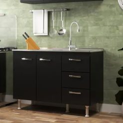 Alternative view of Bajo Mesada Mueble Cocina 2 Puertas 3 Cajones Mdp