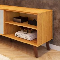 Rack Tv Modular 2 Puertas 2 Estantes Con Patas - Imagen 4