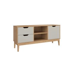 Rack 2 Cajones 1 Puerta 1 Cajon Con Patas Mdp Blanco