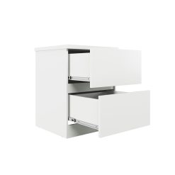 Mesa De Luz 2 Cajones Correderas Telescópicas Mdp