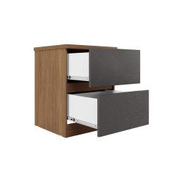 Mesa De Luz 2 Cajones Correderas Telescópicas Mdp