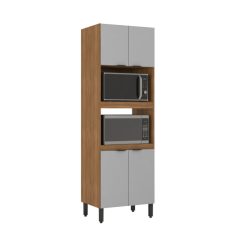 Panelero Mueble Cocina Duplo 4 Puertas 5 Estantes Microondas